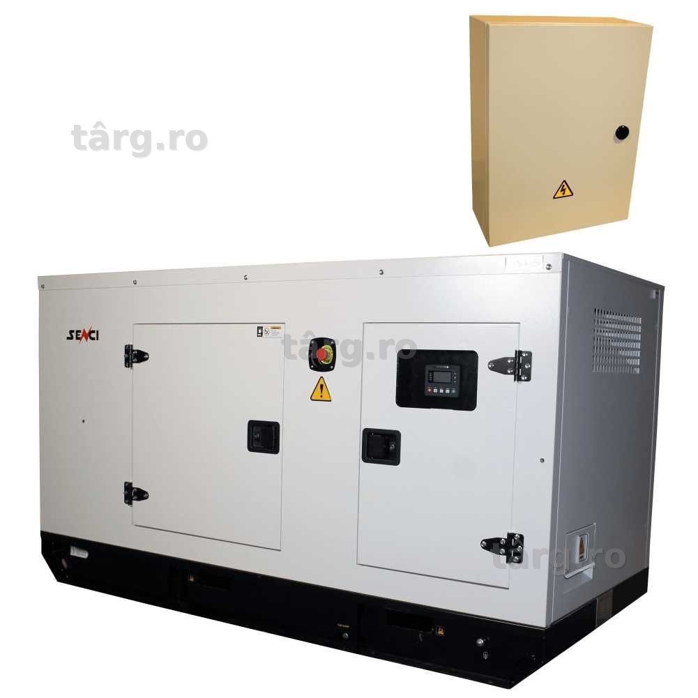 Generator de curent insonorizat SENCI SCDE34i-YS putere maxima 34 kVA 400V ATS inclus