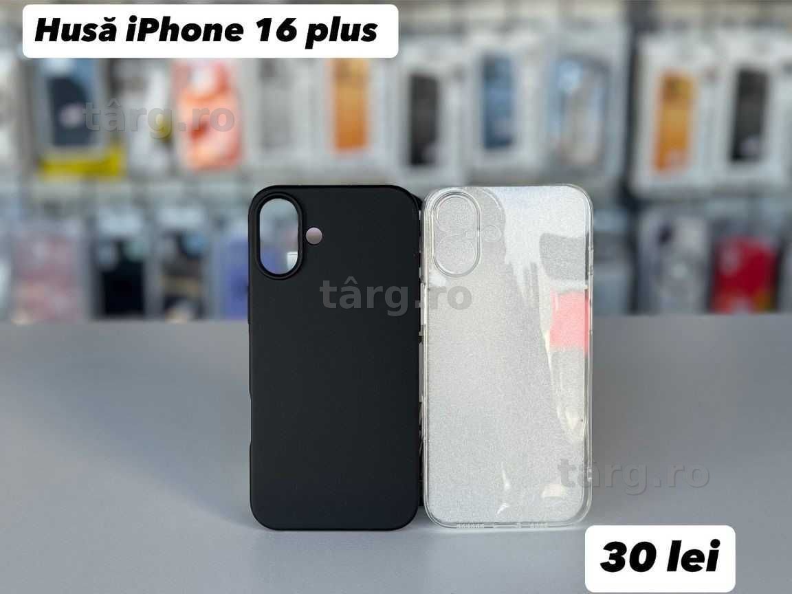 Husa silicon, folie, cablu, incarcator iPhone 16 PLUS