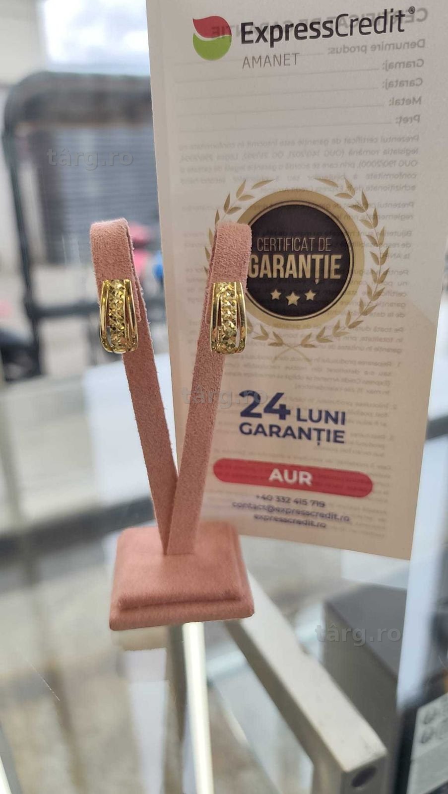 Cercei 14K 3.23g (Iulius Mall)(B-393.2) Garantie 2 ani!