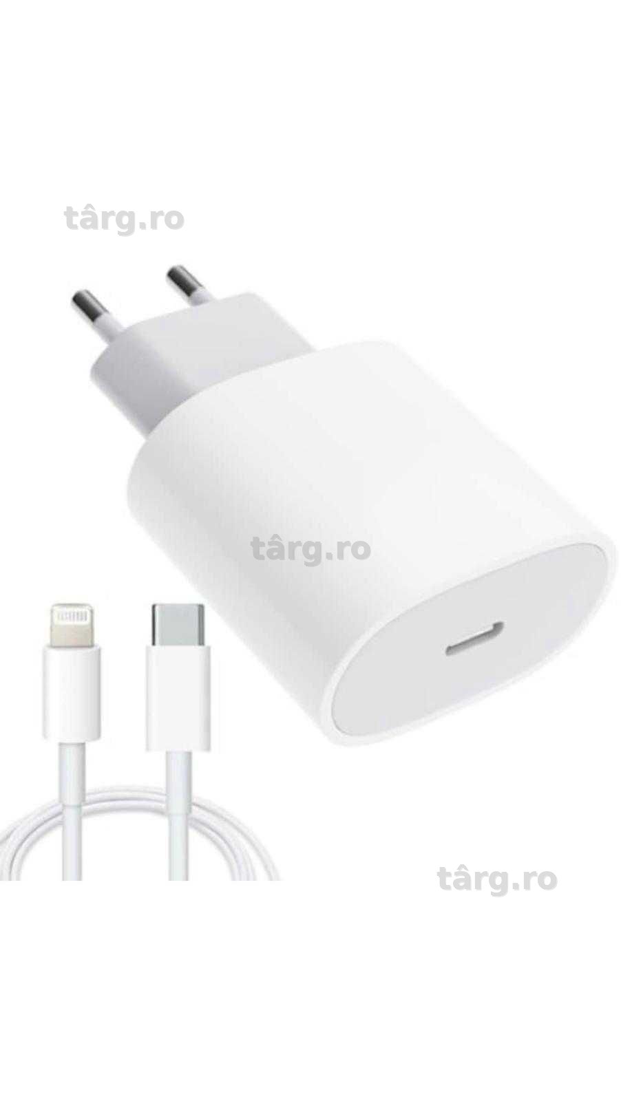 Set adpator 20w incarcare rapida si cablu lightning (iphone) 2