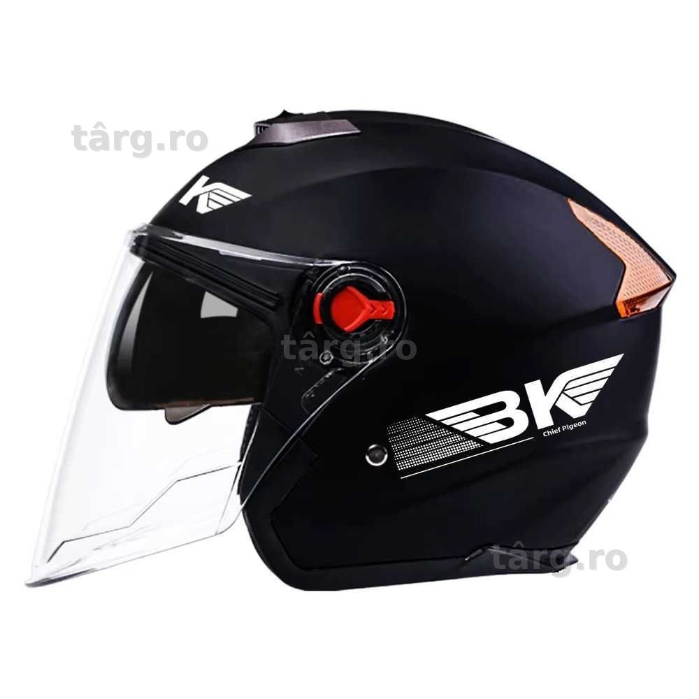 Casca Moto/Scuter/ATV, viziera dubla, marime universala, Negru Mat