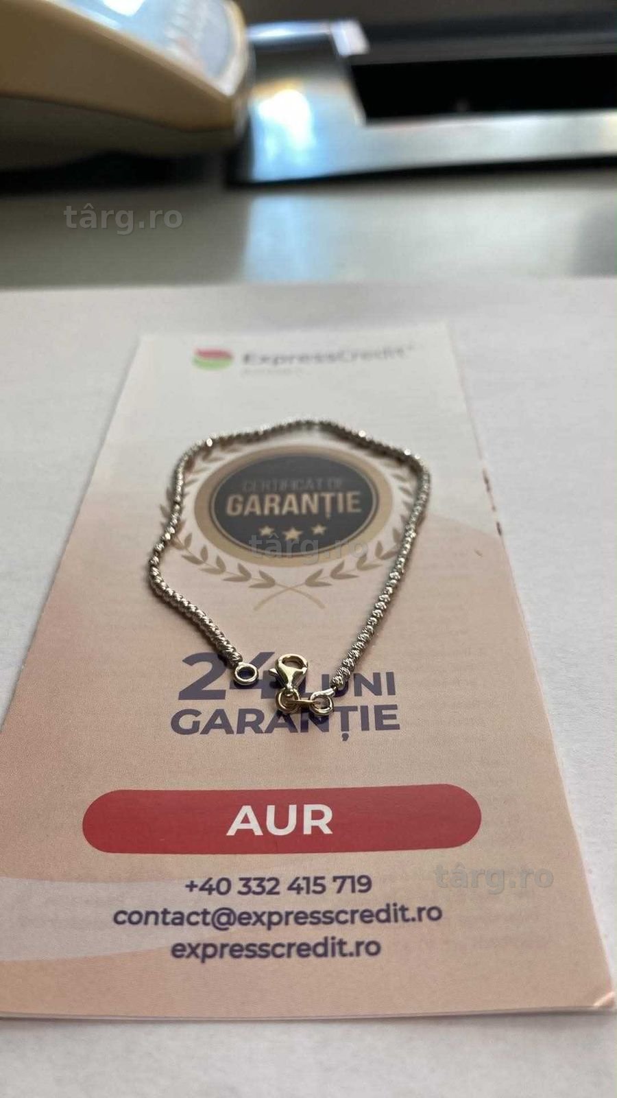 Bratara aur alb 14k ( Tomesti b 33558.2) Garantie 2 ani !