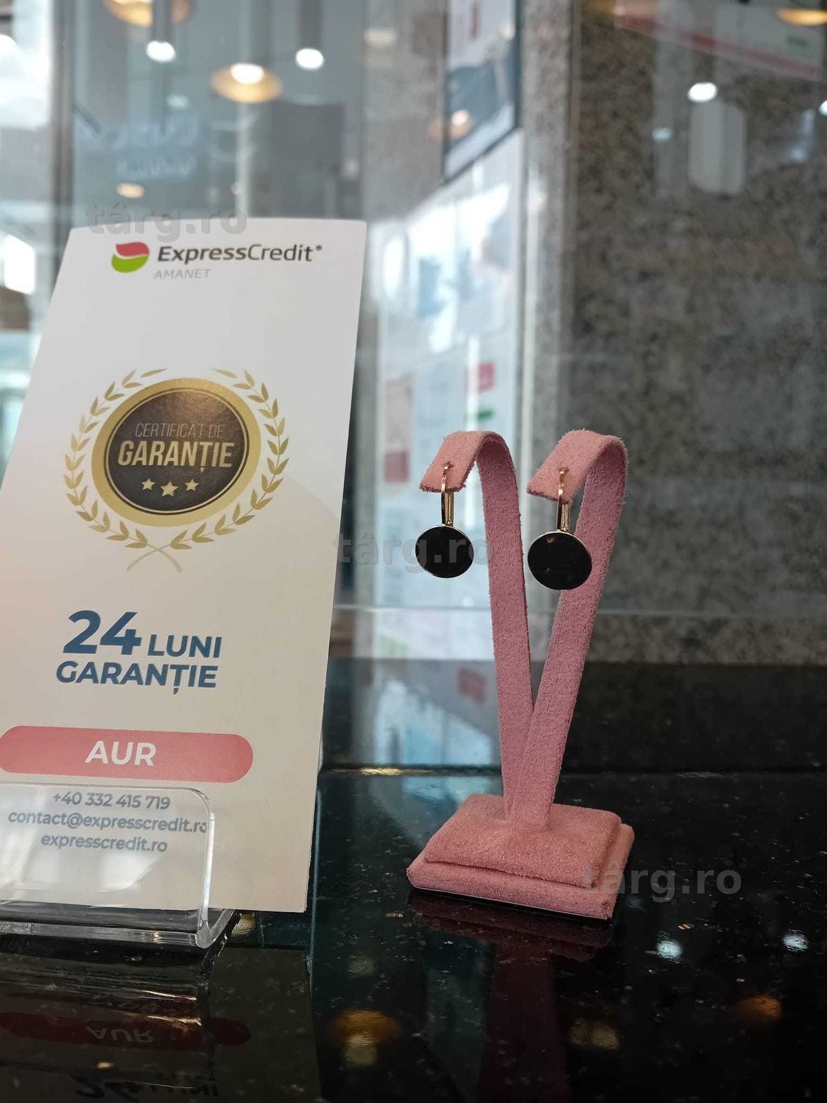 Cercei aur 14k 1.74g (Iulius Mall)(B-460.17) Garantie 2 ani!
