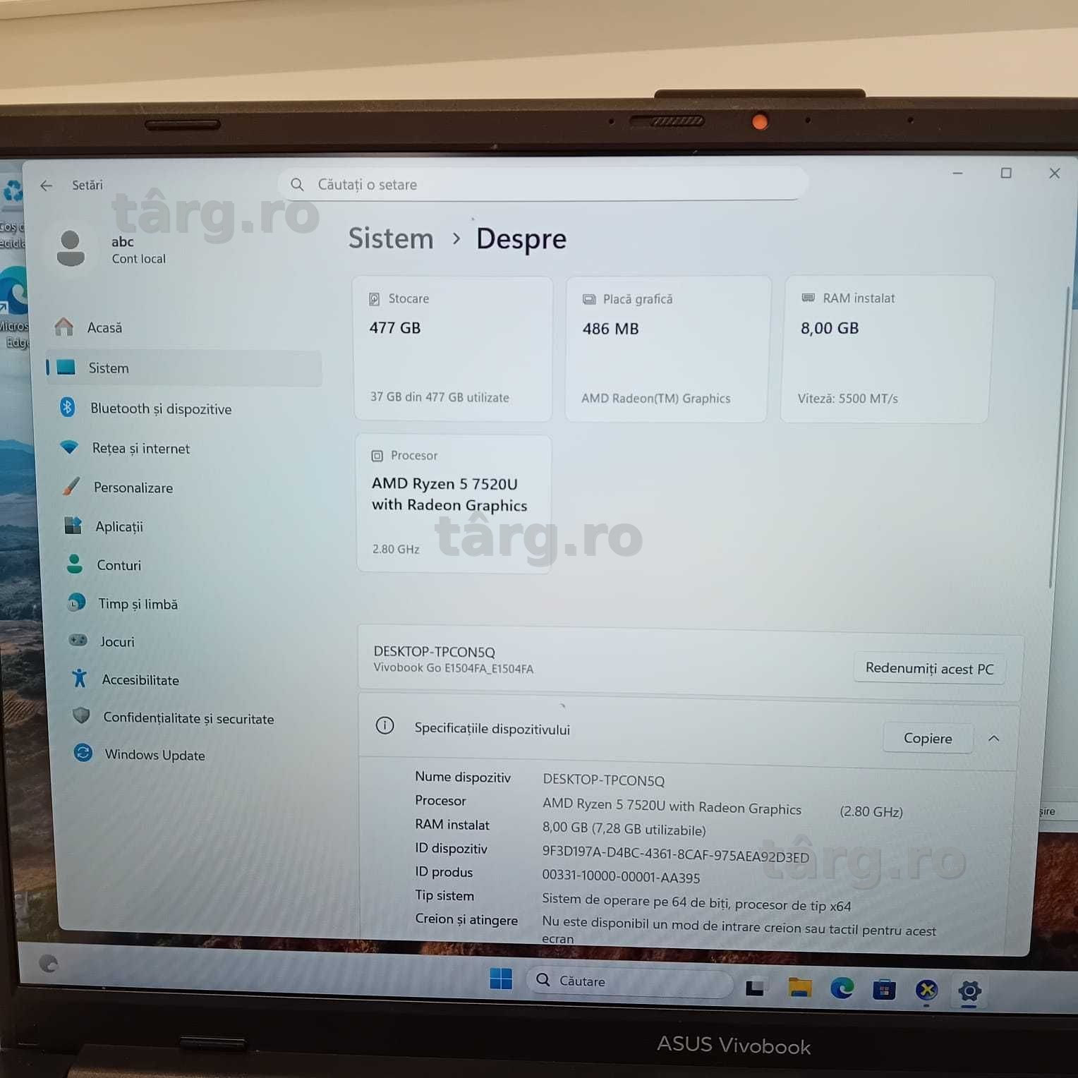 Laptop Asus VivobookGo (ag49 Esplanada b.7908) Garantie 2 Ani 3