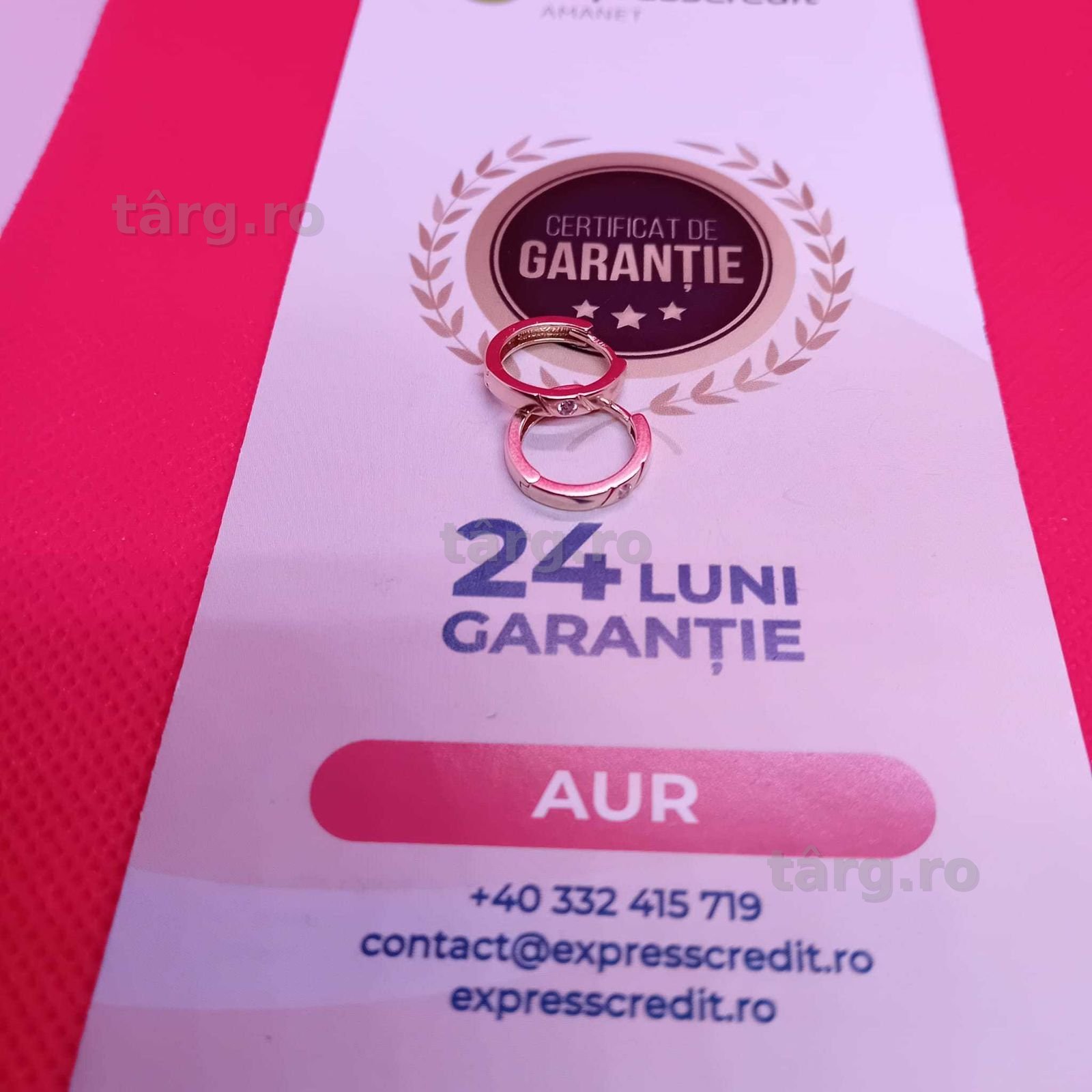 Cercei aur 14k 1.84g (Ag4 Dacia B50839.1) Garantie 2 Ani 4