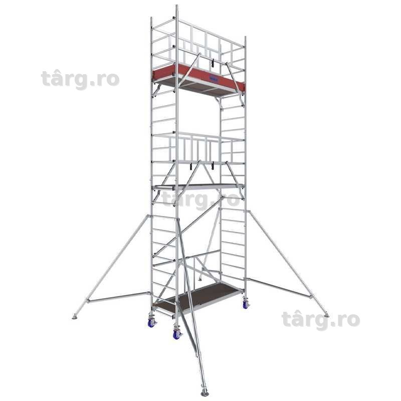 Schela Protec XS1000, 0,6 x 2m, aluminiu, inaltime lucru 6,7m