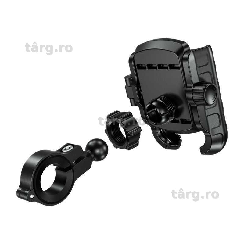 Suport de telefon Bicicleta/Moto/Scuter/Trotineta, montare pe ghidon sau oglinde, montare sigura, constructie durabila 6