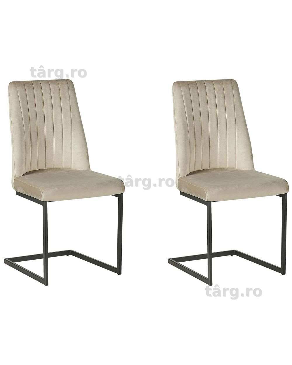 Set 2 scaune pentru dining/sufragerie din catifea, Beliani
