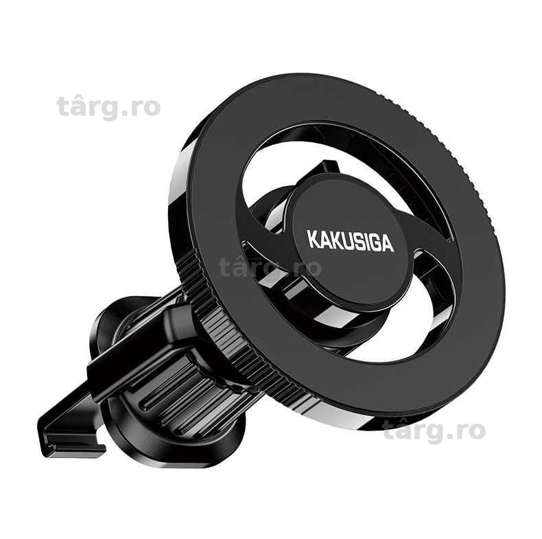 Suport Auto MagSafe, montaj Ventilatie, 360°, Magnetic Ring, PullClip 3