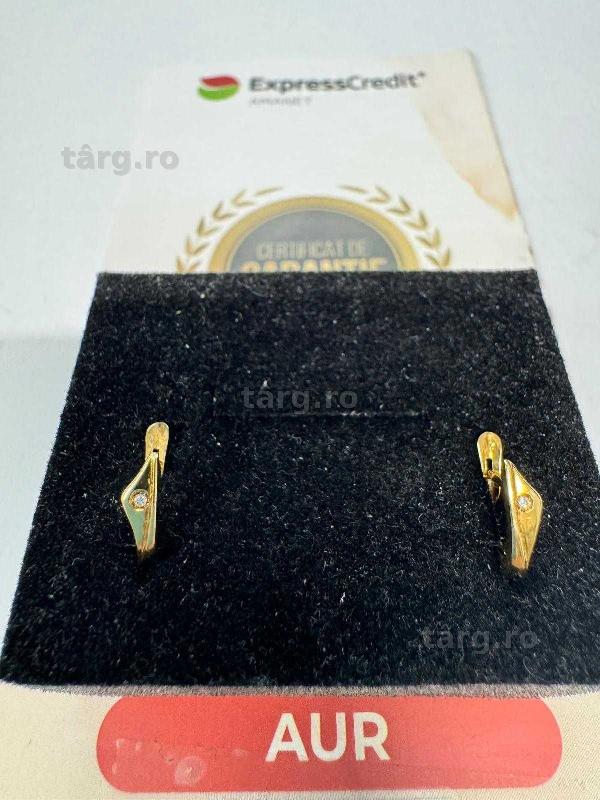 Cercei din aur 18k (69995.1/ 10 Pacurari 1) garantie 2 ani! 2