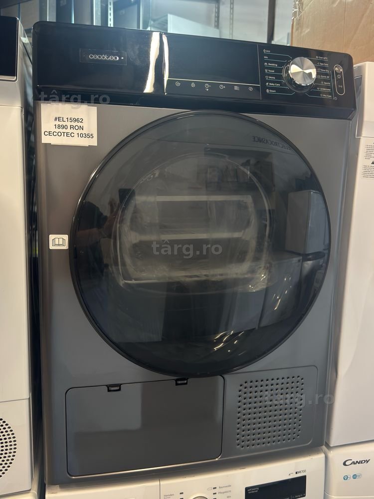 Uscător de rufe cu pompă de căldură 10kg Cecotec Bolero DressCode Dry 10355