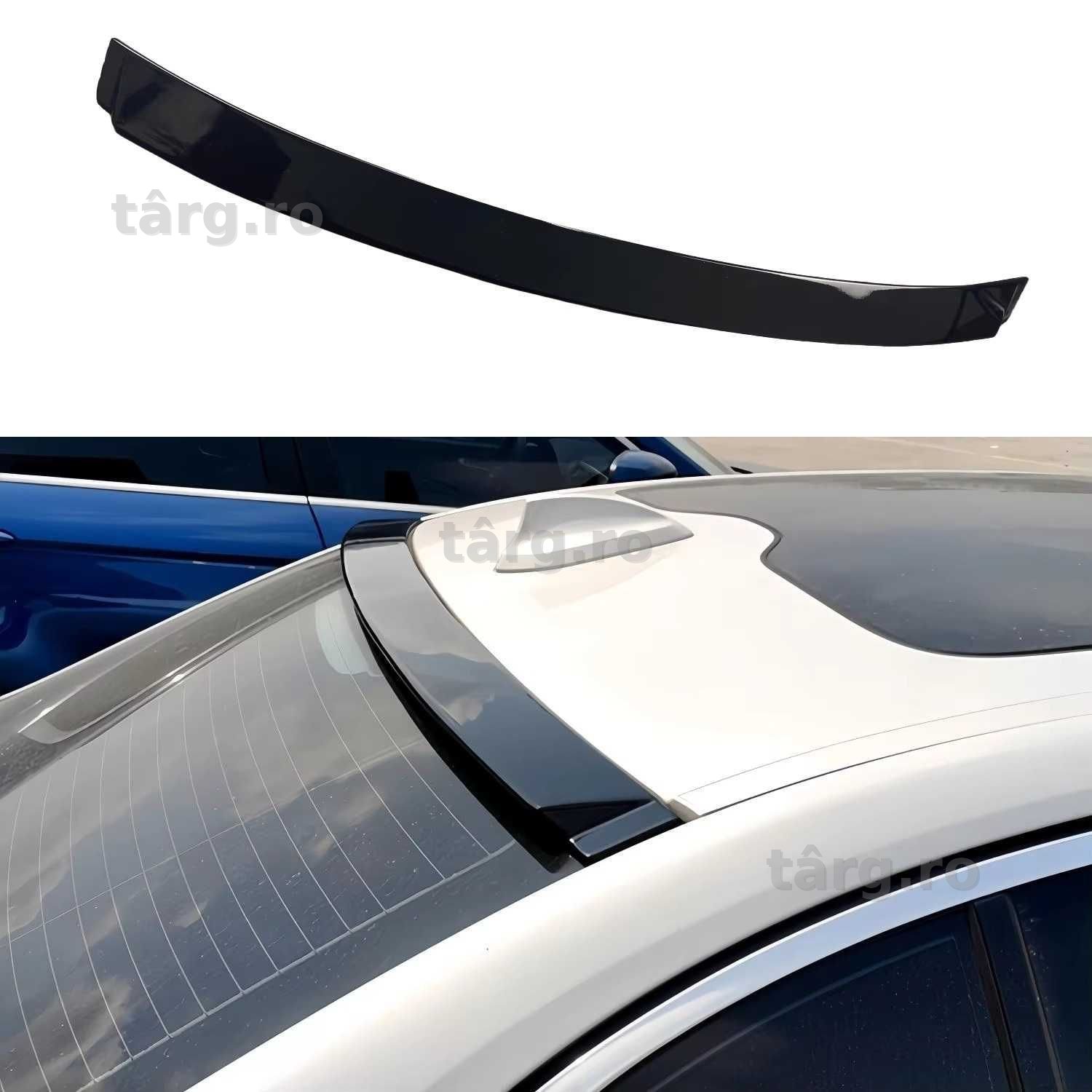 Eleron Luneta Lip Spoiler Geam BMW Seria 3 E90, Negru Lucios, ABS