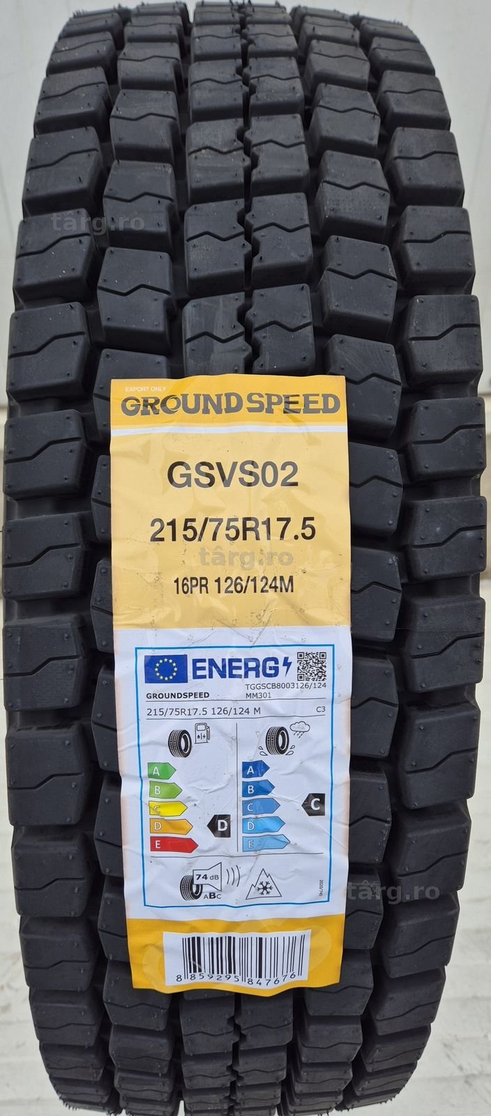 215/75 R17.5, 126M, GROUNDSPEED GSVS02 16PR, Anvelope tractiune M+S 3