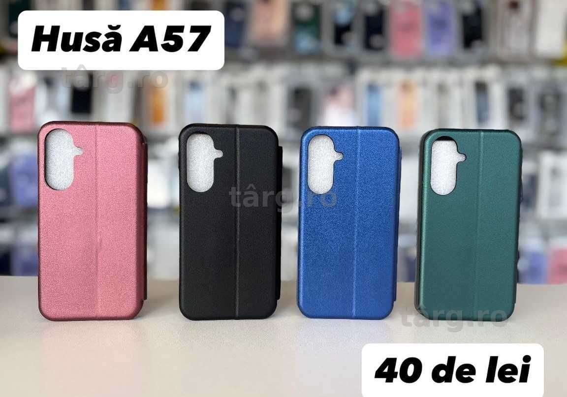 Husa tip carte, folie, cablu, incarcator Samsung A57 3