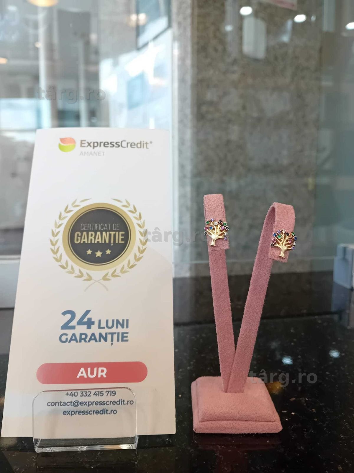 Cercei aur 14k 1.89g (Iulius Mall)(B-500.2) Garantie 2 ani!