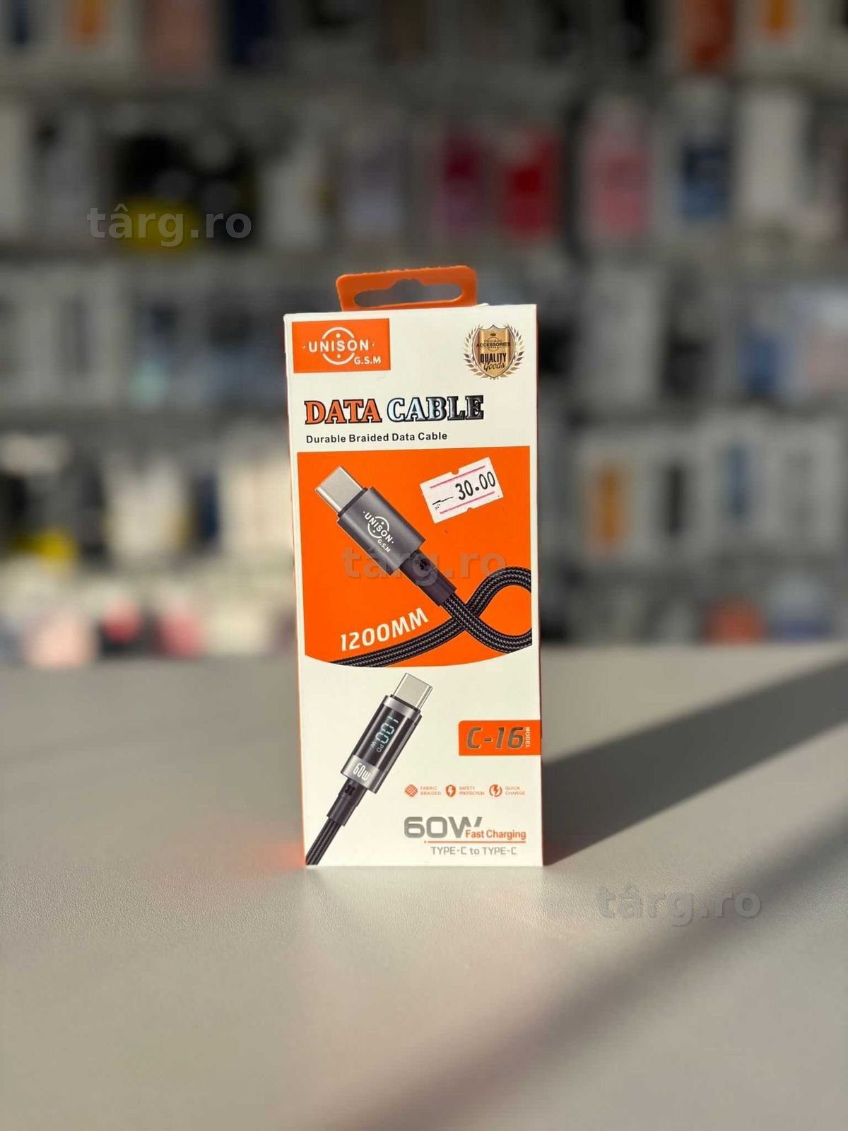 Cablu de date si incarcare Tip C Fast Charge 60W Samsung iPhone Honnor