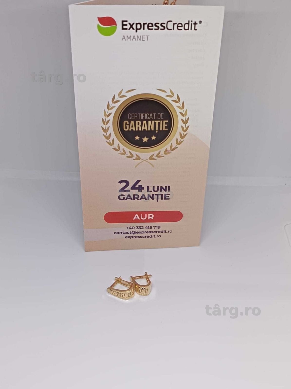 Cercei Aur 14K 2.17g (Ag4 Dacia B.52514) Garantie 2 ani