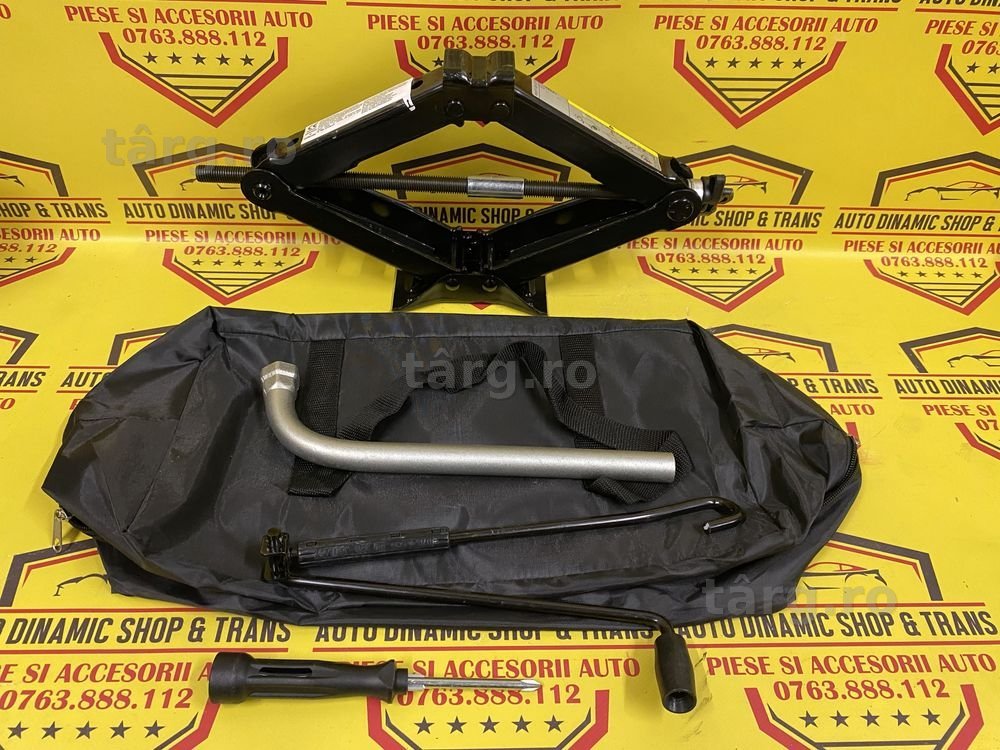 Cric auto OEM kit original Audi A3 cu coarba manivela husa