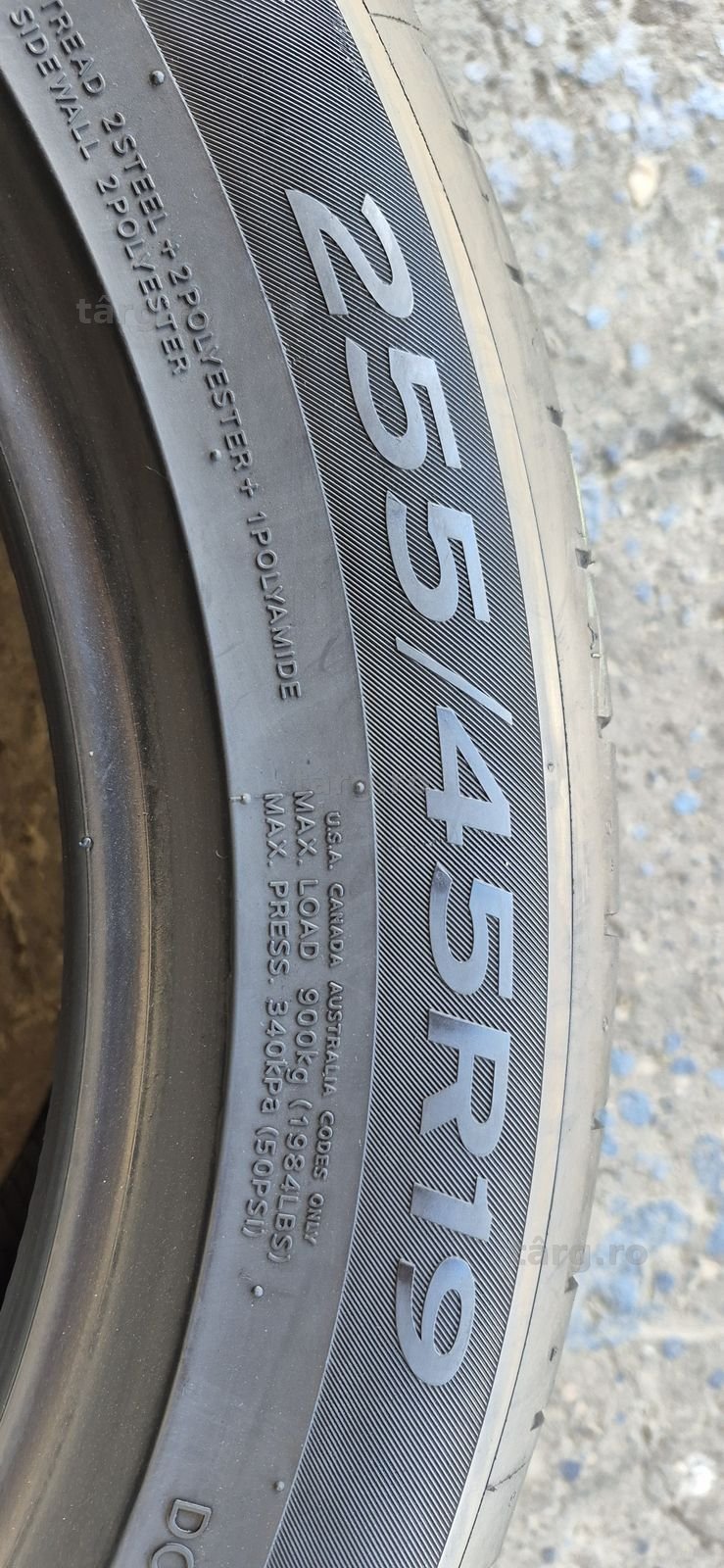 4 anvelope vara Hankook 255/45/19,dot 2022.Pretul este pe bucata. 6