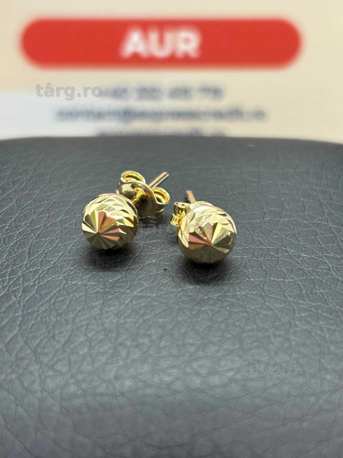 Cercei aur 14k 1.12g (B.25698 AG31 Barboi) Garantie 2 ani! 3