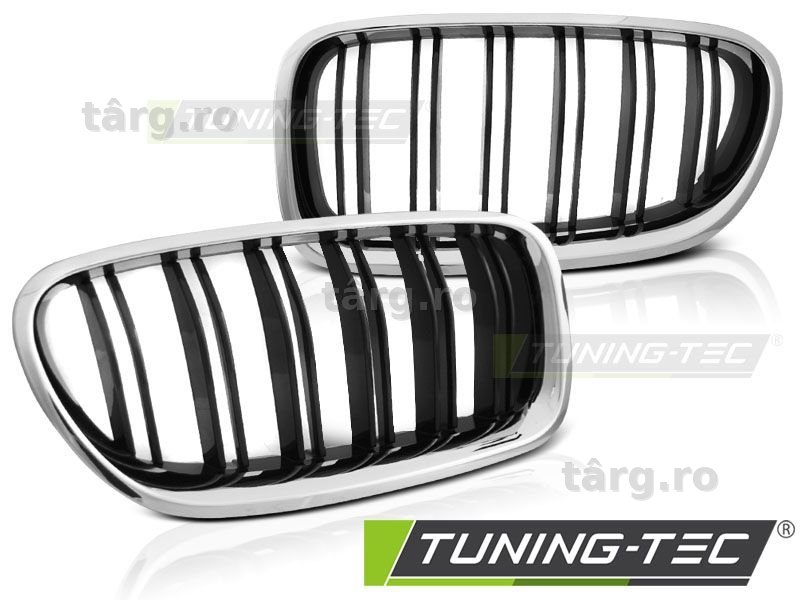 Grila dubla BMW F10 / F11 10-16 M5 Look crom cu negru lucios