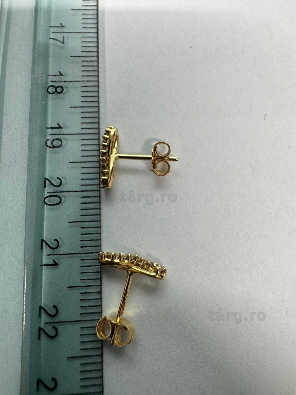 Cercei din aur 18k (69153.4/ 10 Pacurari 1) Garantie 2 ani! 6