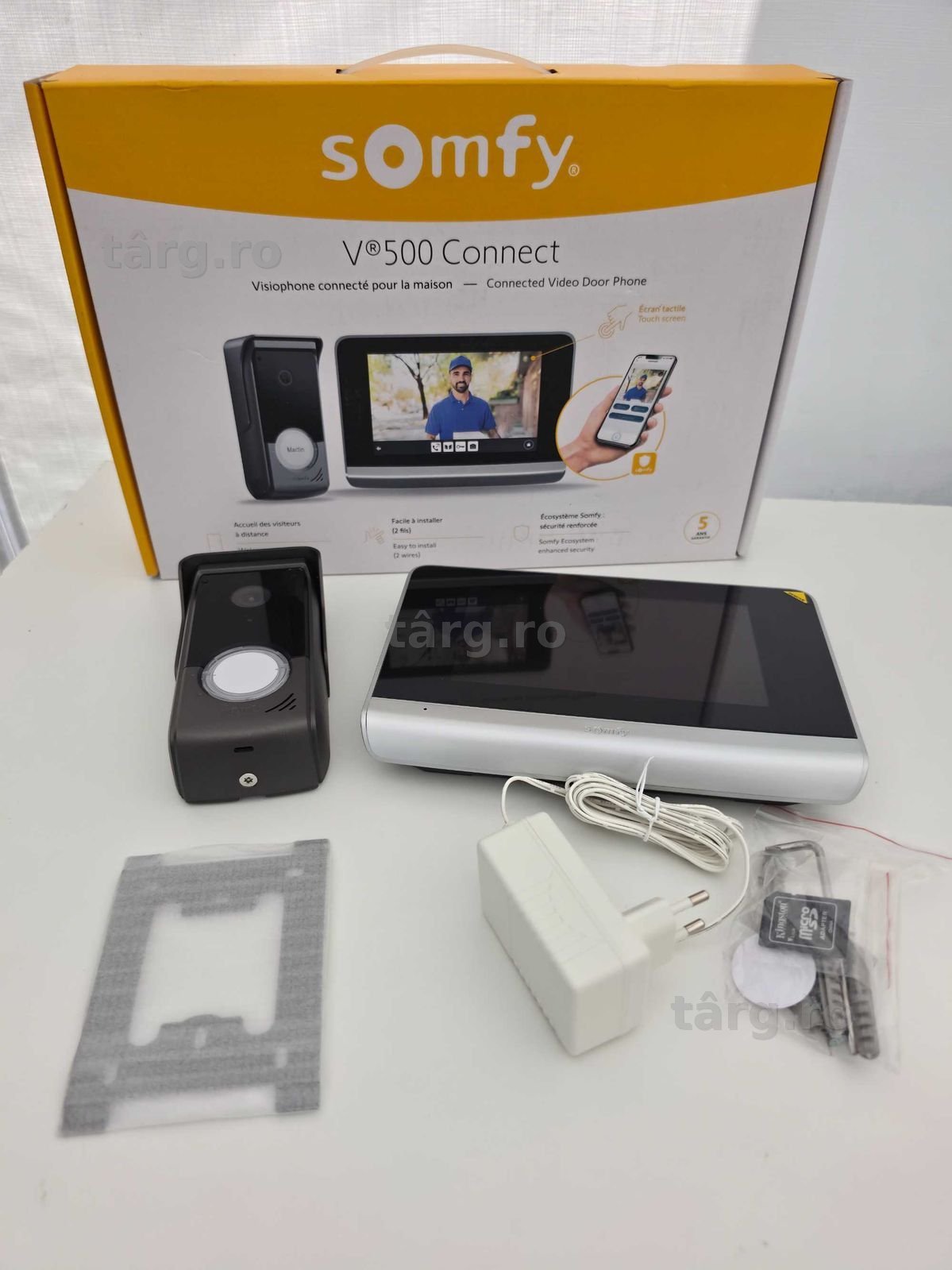 Videointerfon Somfy V500 Connect 7 inch, + connectivity module wi-fi