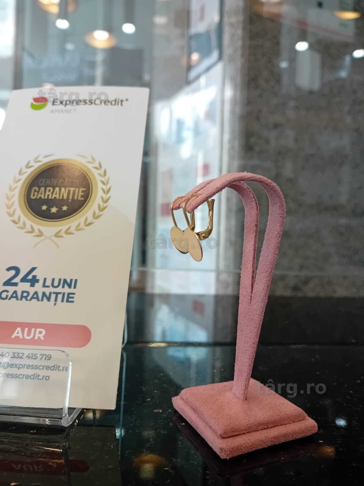 Cercei aur 14k 1.74g (Iulius Mall)(B-460.17) Garantie 2 ani! 2