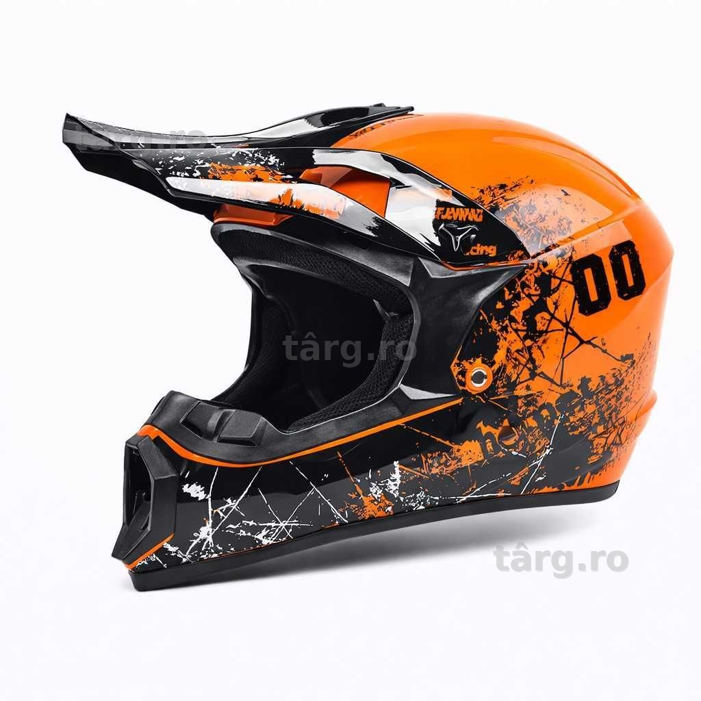 Casca Moto Enduro Cross ATV - S / M / L / XL - Portocaliu 8