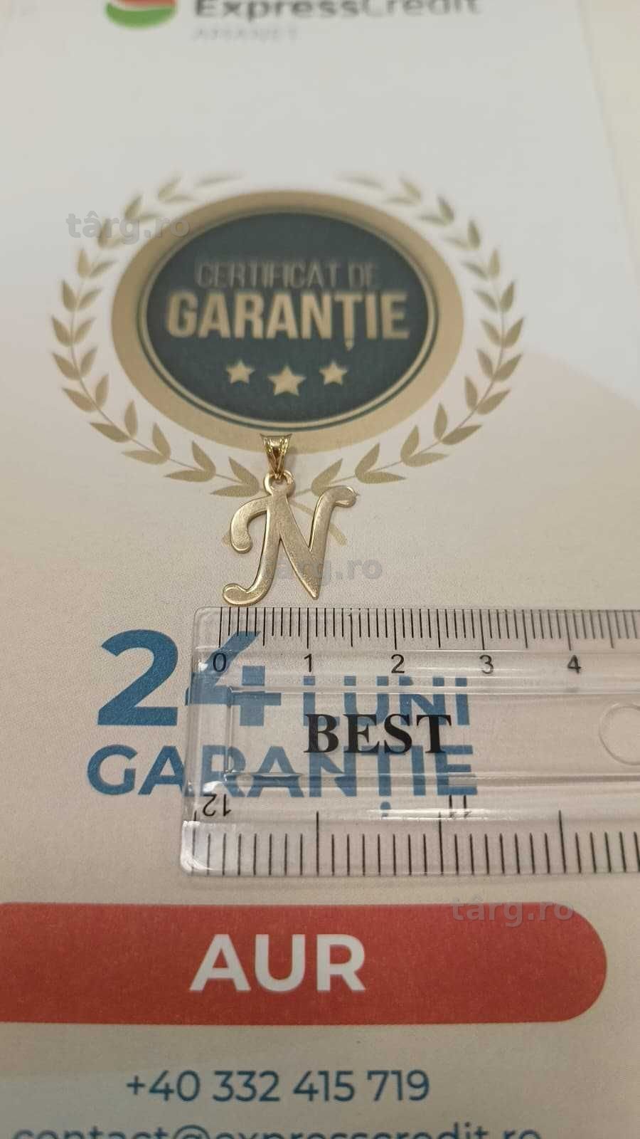 [AG24 Harlau B.45725.2] Pandantiv aur 14k 1.09gr - Garantie 2 ani! 3