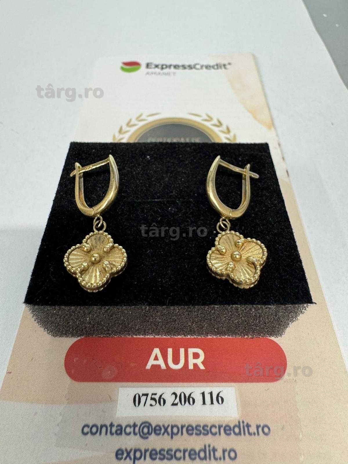 Cercei din aur 14k (70336.1/ 10 Pacurari 1) garantie 2 ani!