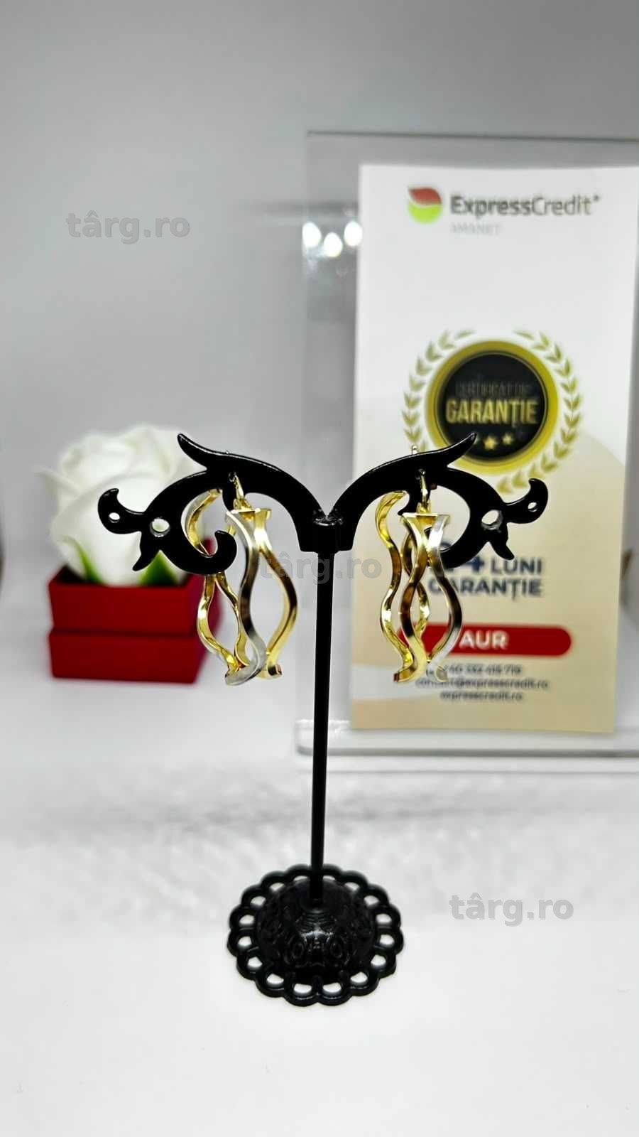 Cercei Aur 14K 4.48g (AG1 Alexandru B54357.8) - Garantie 2 ani! 3
