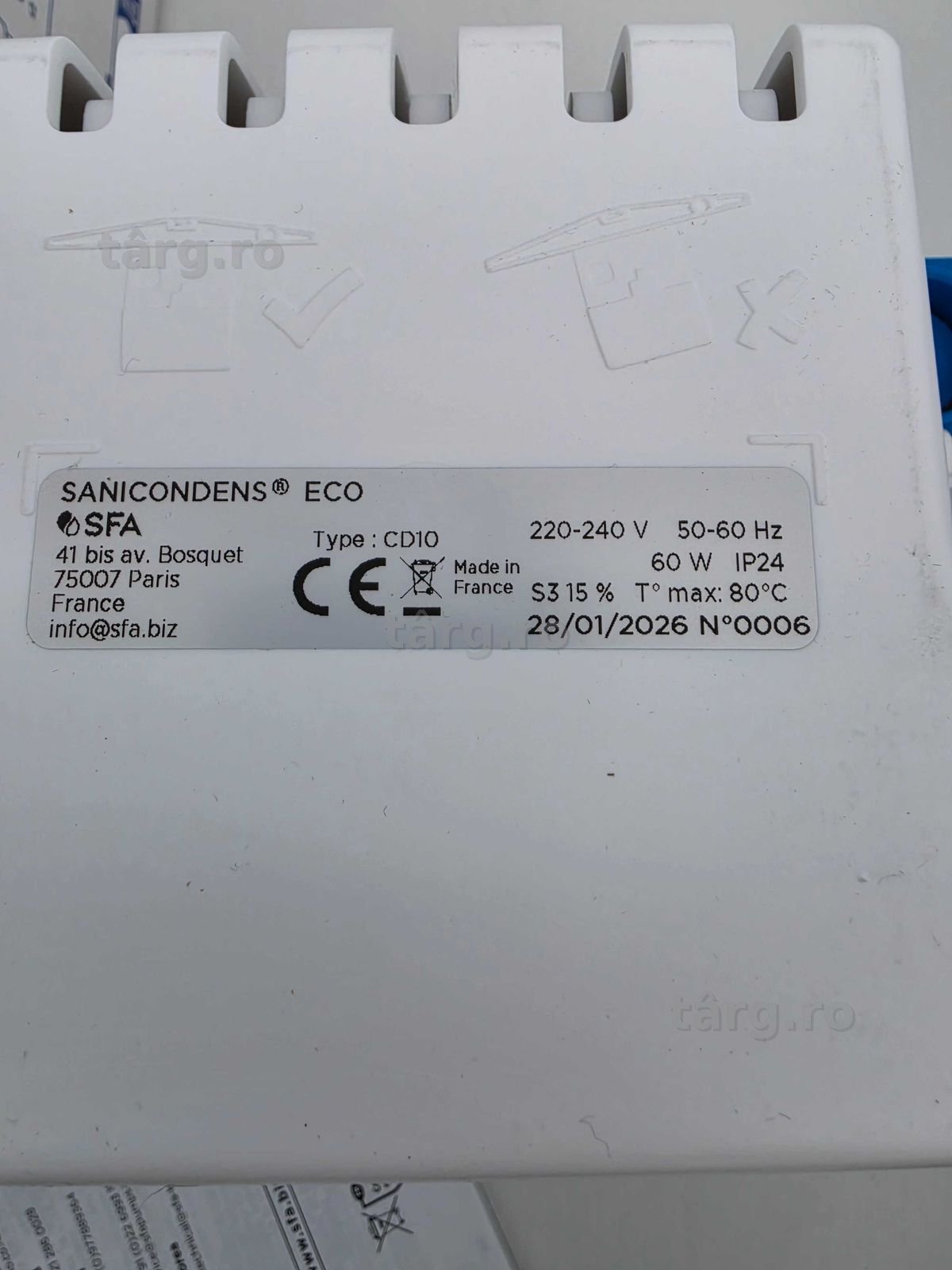 Pompă pentru condens SFA Saniflo Sanicondens Eco 60 W 7