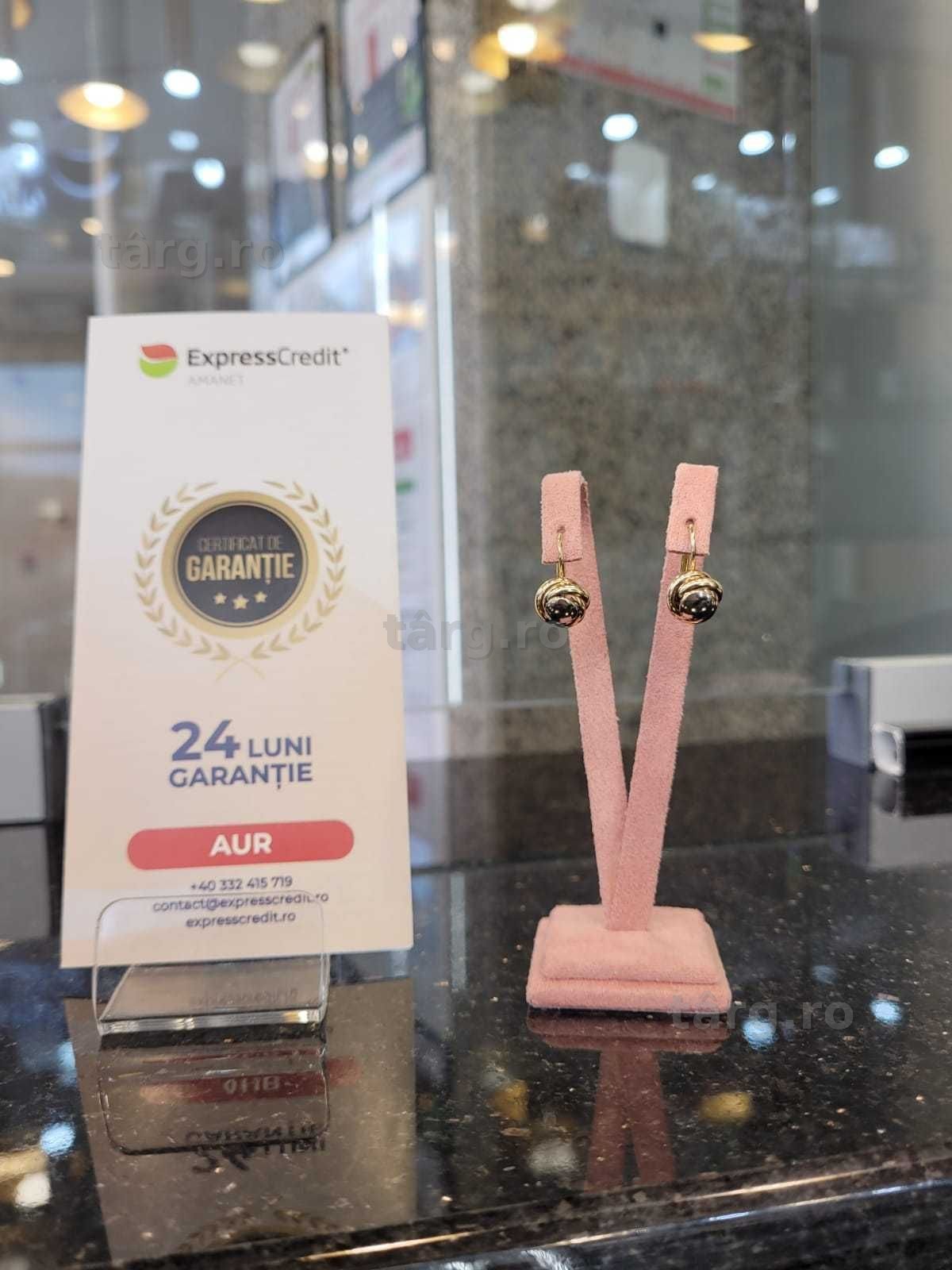 Cercei aur 14K 2.72g (Iulius Mall)(B-29) Garantie 2 ani!