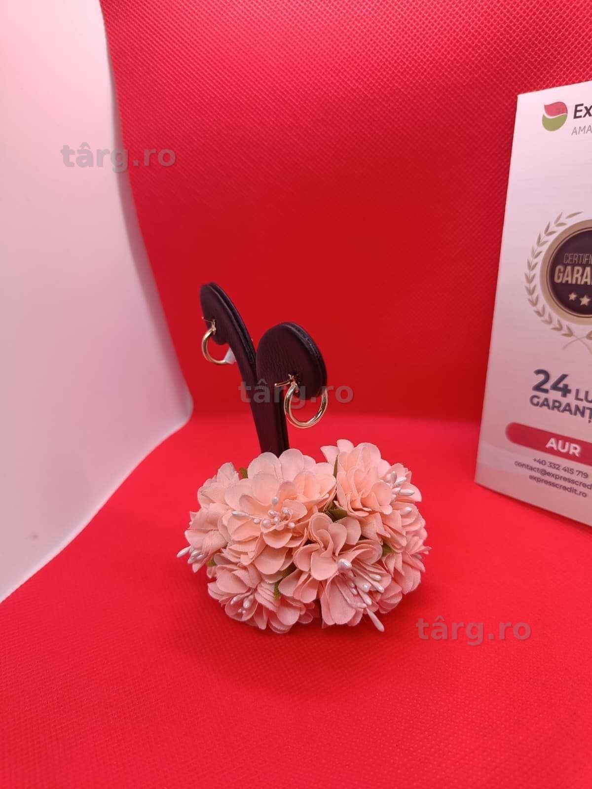 Cercei aur 14K 1.20g (Ag16 Moldova b33107) - Garantie 2 ani! 3
