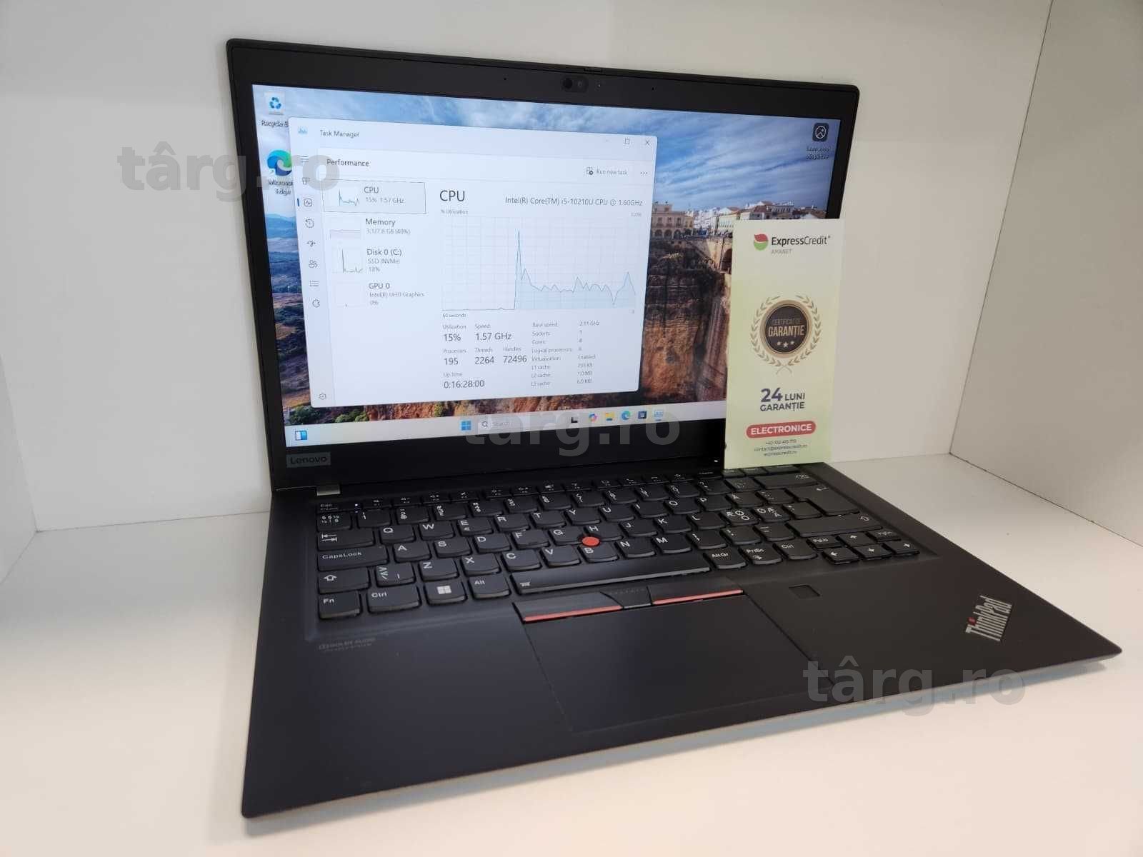 Laptop Lenovo ThinkPad T14s Gen1 - i5-10210U Ag20 Dancu B74848  Garantie 2 Ani! 3
