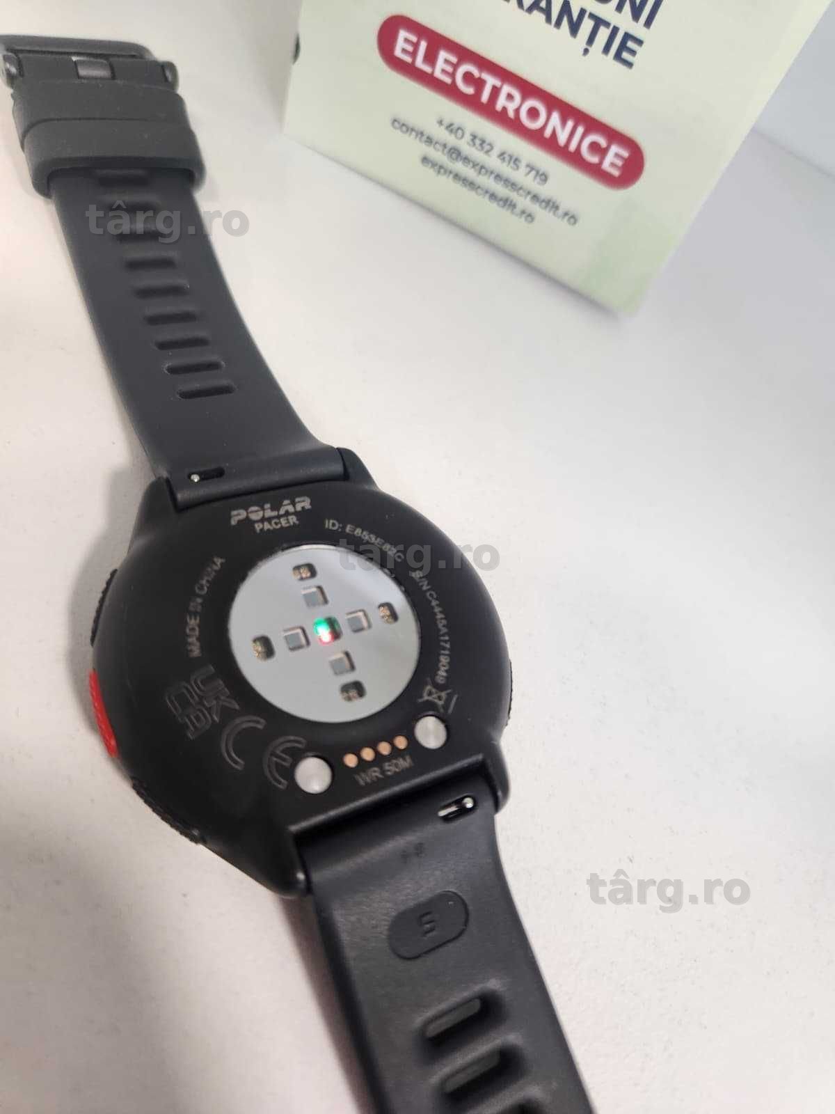 Smartwatch Polar Pacer, Curea silicon, Negru   (Ag8 Tudor/B74720) – Garantie 2 Ani! 4