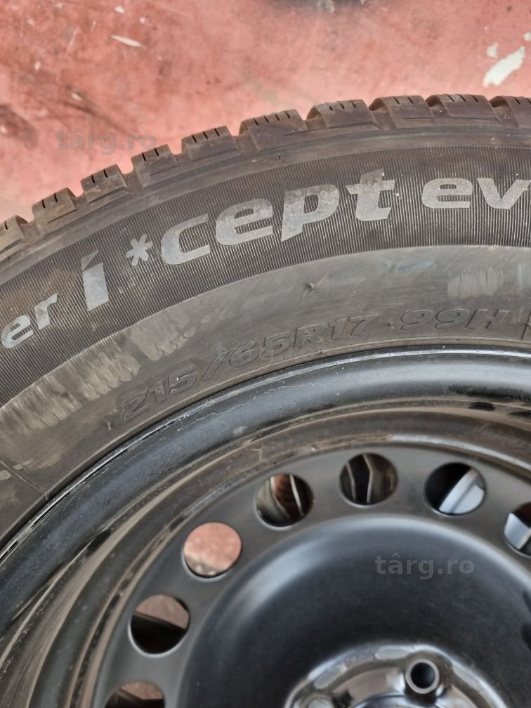 4 jante noi AUDI Q3 anvelope iarna ca si noi HANKOOK 215/65/17 DOT2020 6
