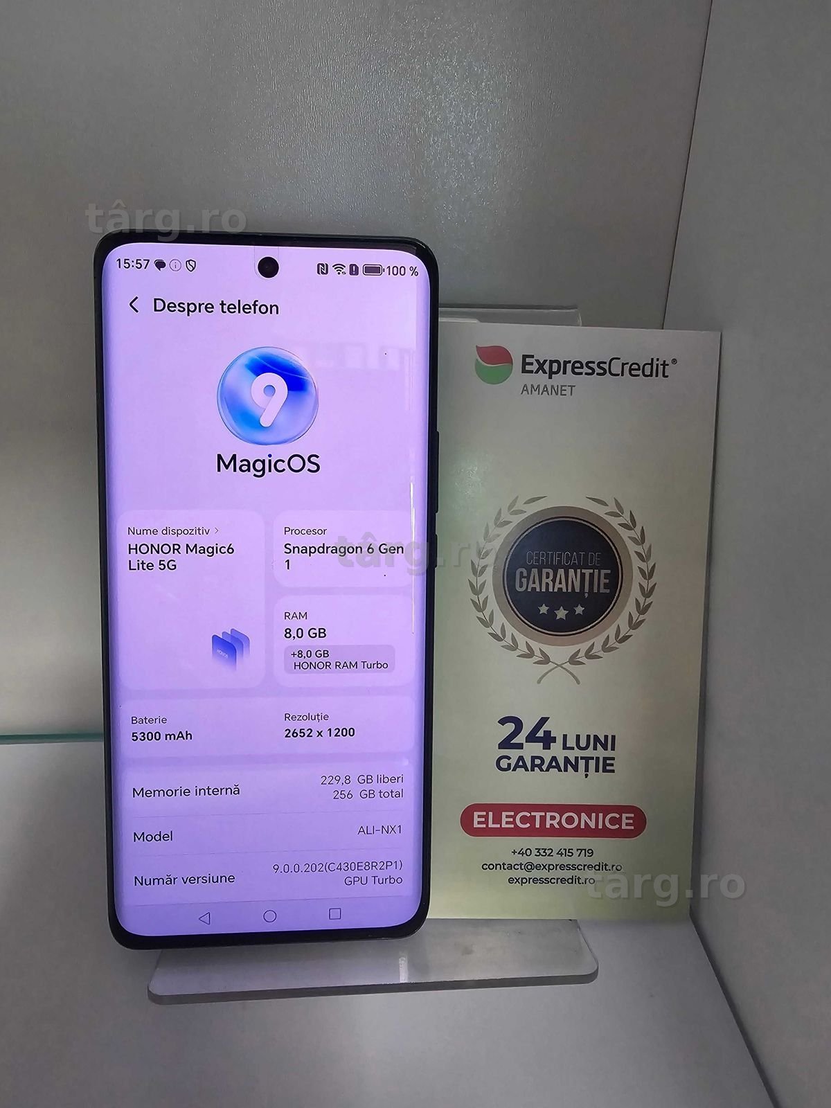 Telefon Honor Magic 6 Lite  (Ag 29 Siraj ) B34626  / Garantie 2 Ani !! 2