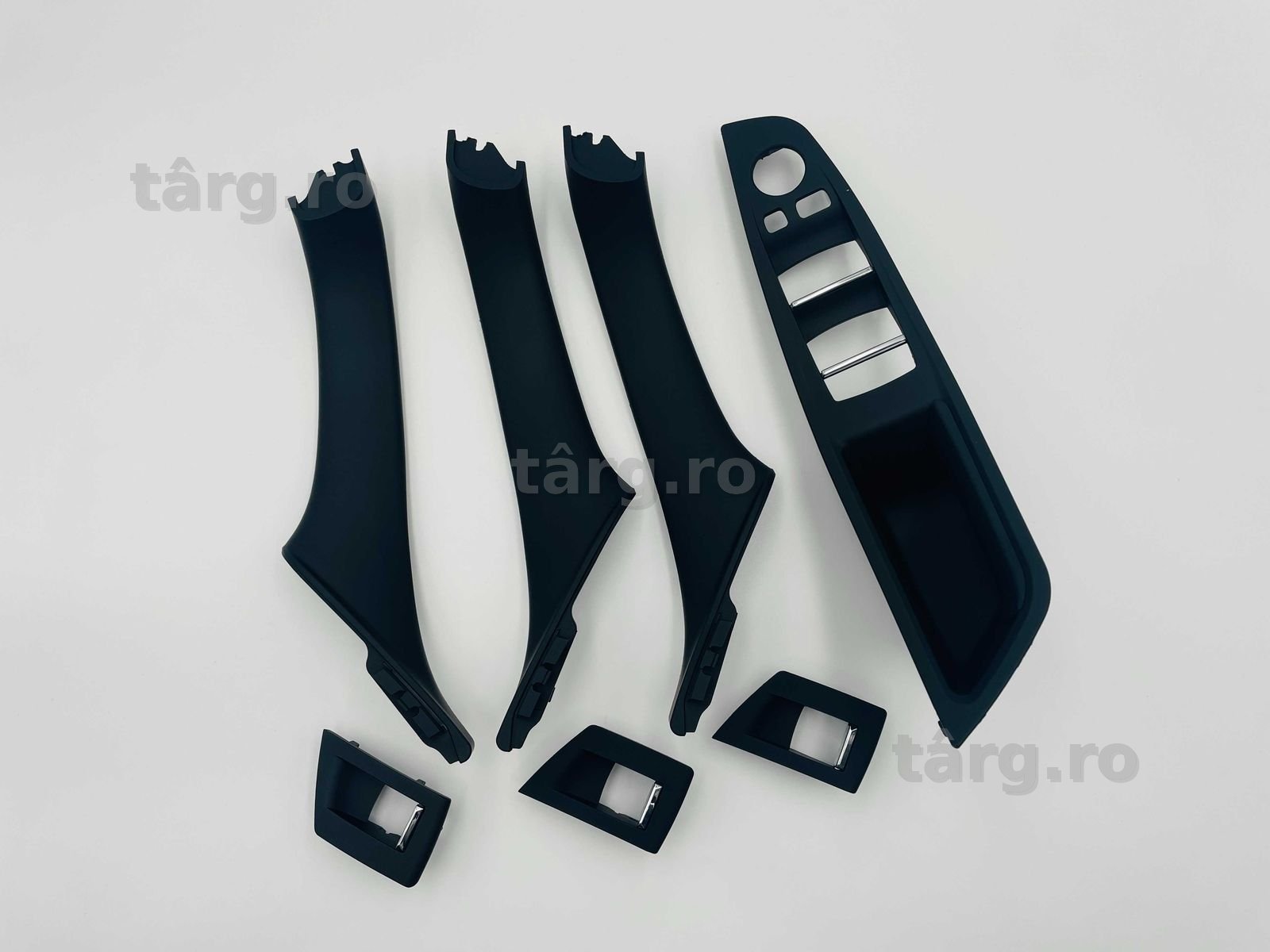 Set manere usa interior complet fata spate negru BMW Seria 5 F10 F11