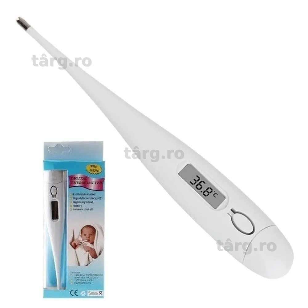 Termometru digital electronic pentru bebelusi si adulti cu afisaj LCD