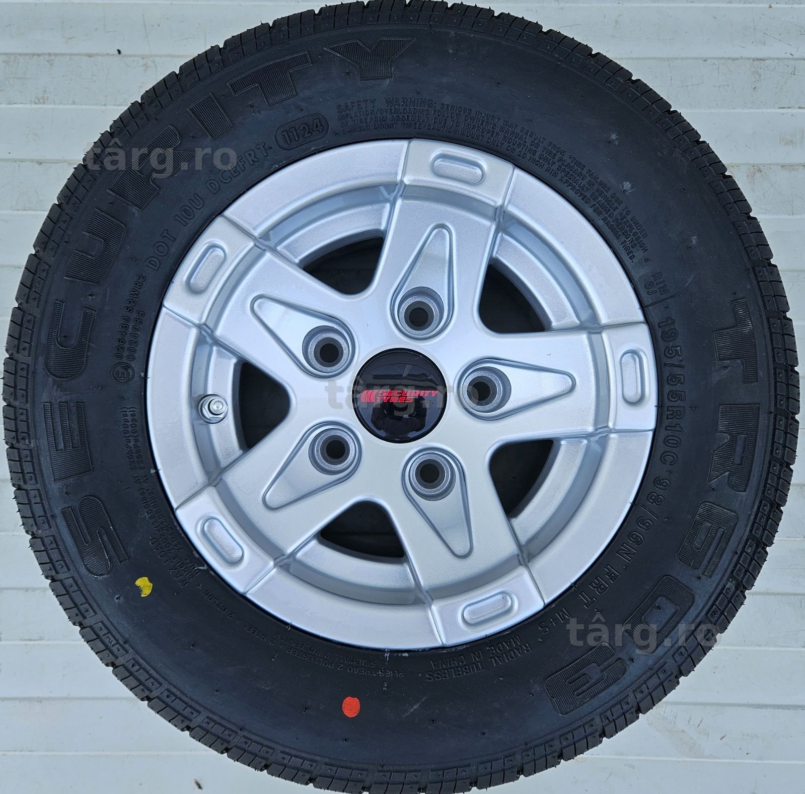 Roata completa 195/55 R10C, Anvelopa Security pe Janta aliaj ET-4