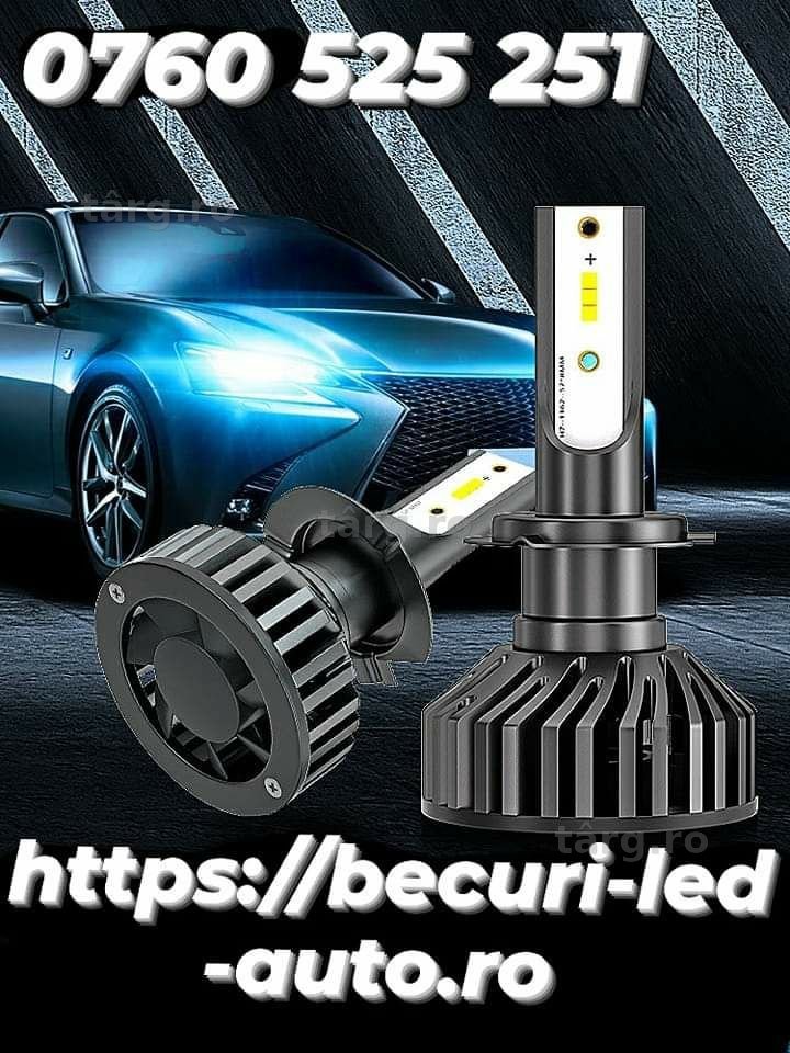 Două Becuri Led H1,H3,H7,H8,H9,H10,H12,H11,,hir2H13,B3,HB4,80W/20000LM