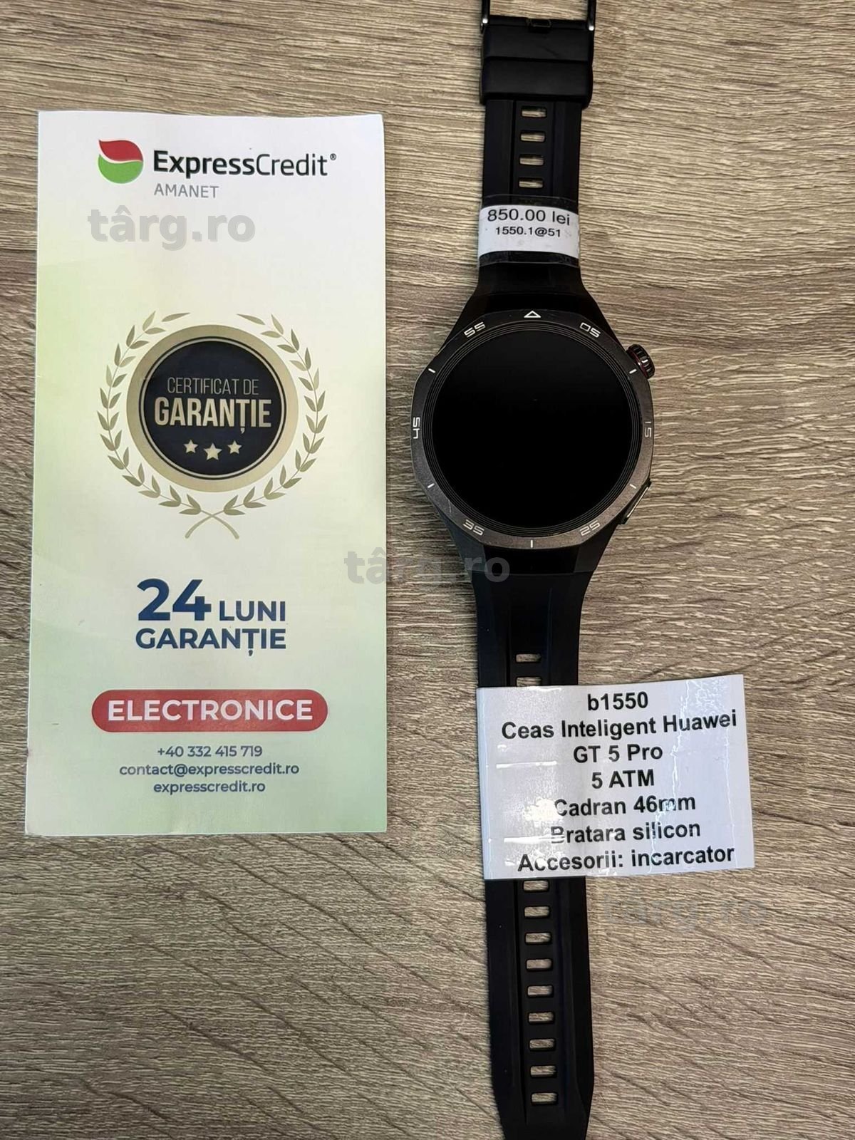 (AG51) Smartwatch Huawei GT 5 PRO b1550 - Garantie 2 ani!