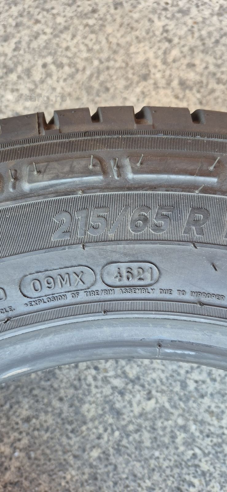 4 anvelope vara noi Michelin 215/65/16C,dot 2021.Pretul este pe bucata. 7