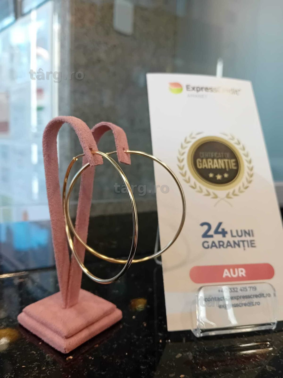 Cercei aur 14k 3.93g (Iulius Mall)(B-265) Garantie 2 ani! 2