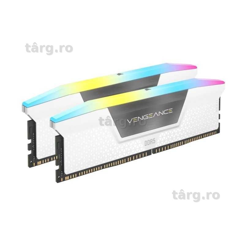 Kit de îmbunătățire a luminii CORSAIR VENGEANCE RGB DDR5 , alb