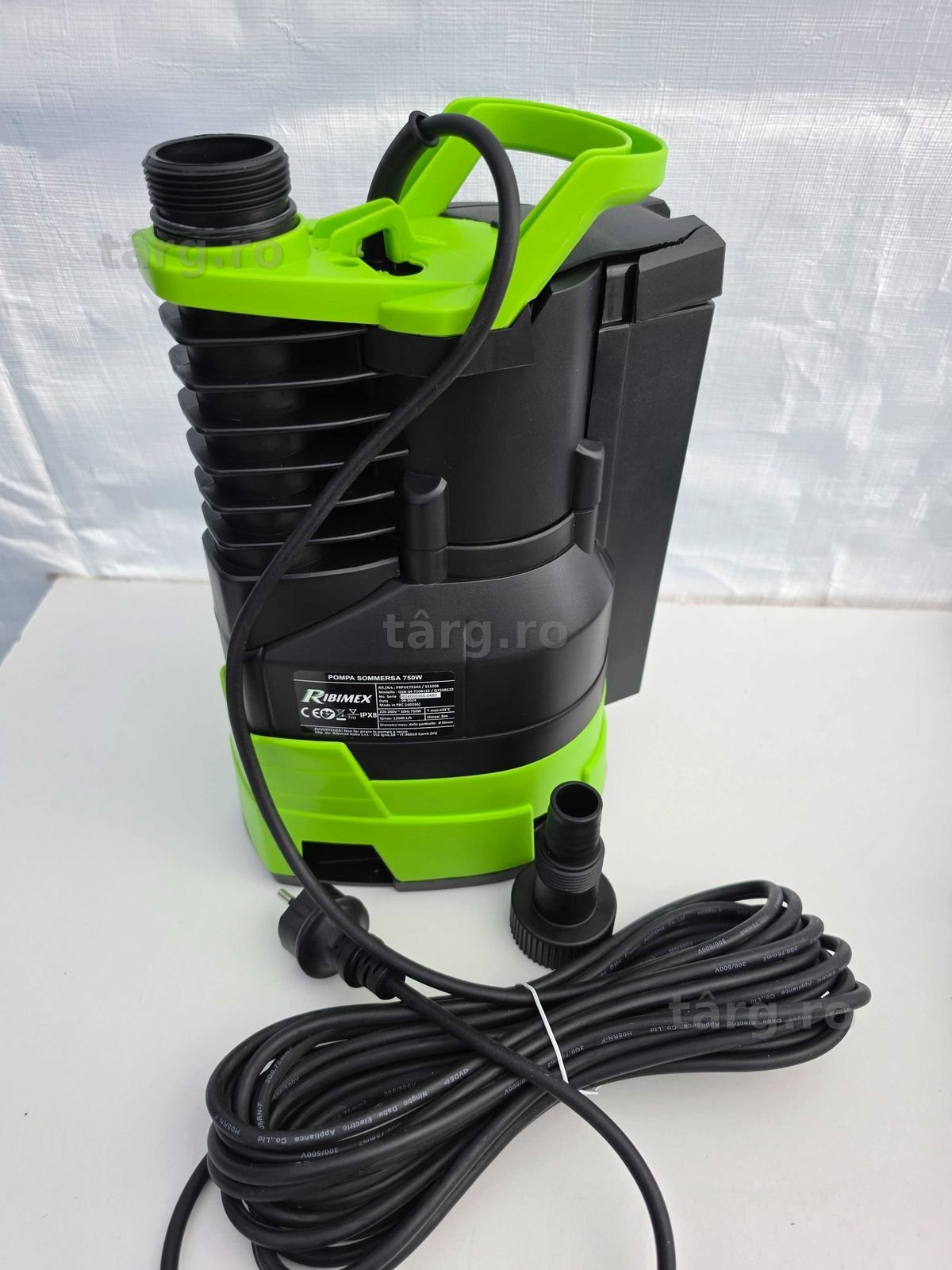 Pompă submersibilă Ribimex PRPVC753AS pentru apă murdara 3