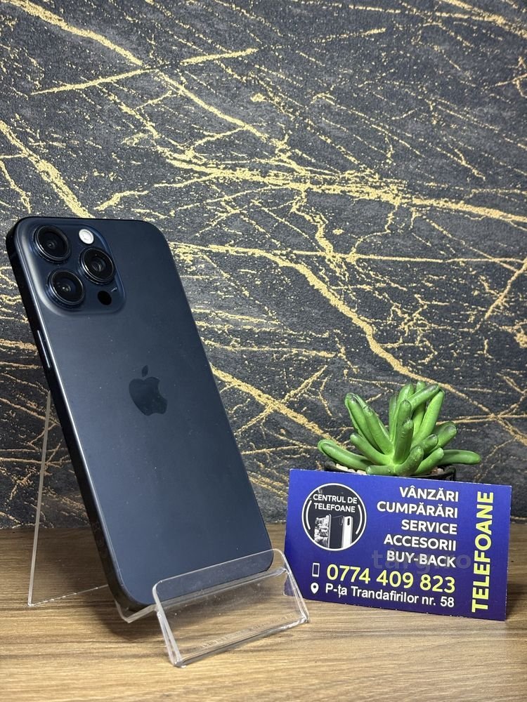 Iphone 15 Pro Max/256GB/2 Ani Garantie Centrul de Telefoane/rate