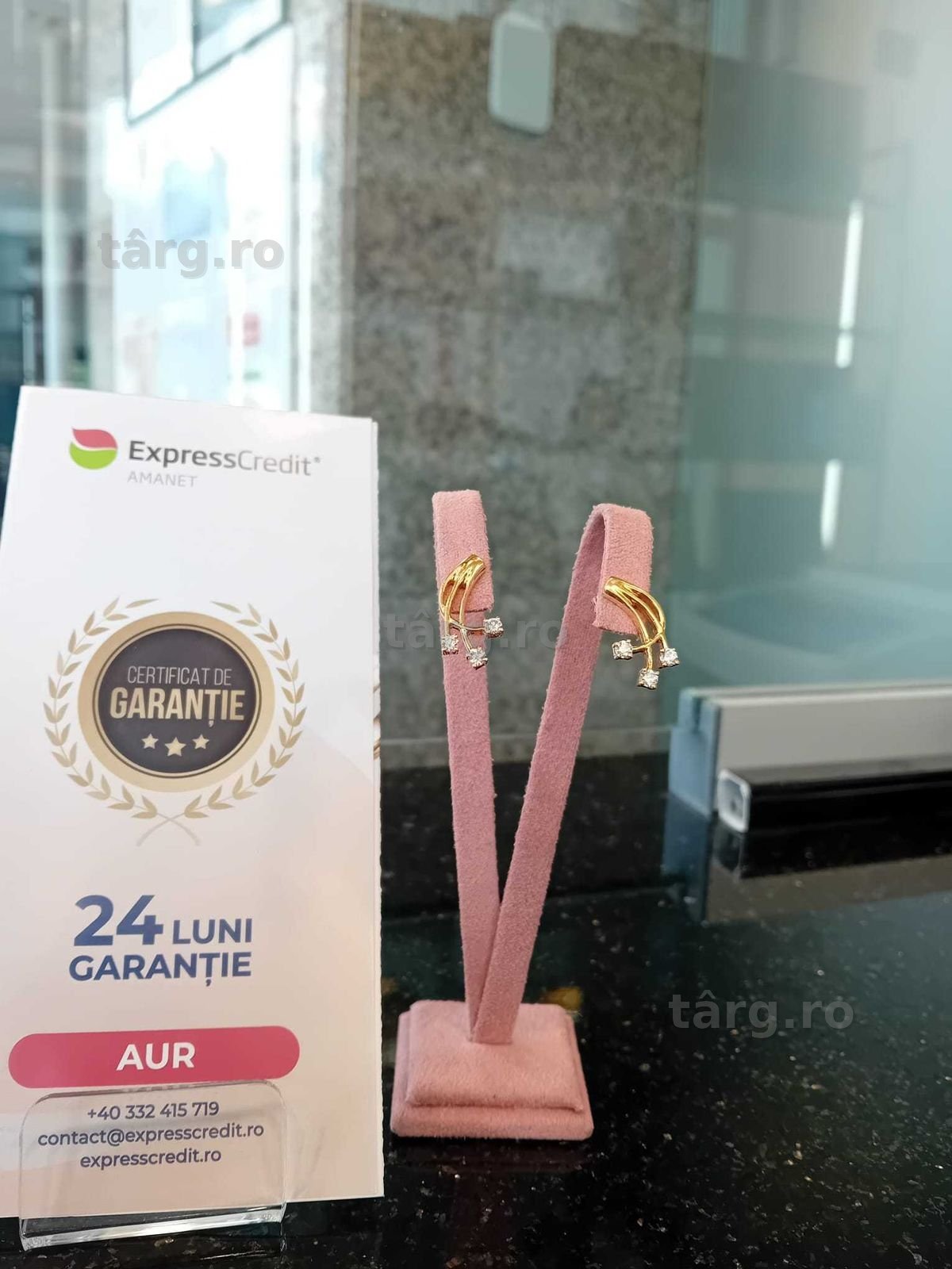 Cercei aur 18k 4.61g (Iulius Mall)(B-393.4) Garantie 2 ani!